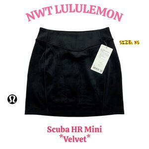 🖤 Lululemon Scuba High Rise Mini Skirt - Size XS - NWT - Black Velvet ✨